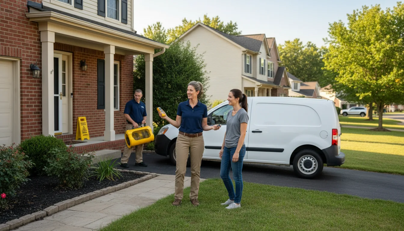 Residential water damage restoration in Coplay, PA